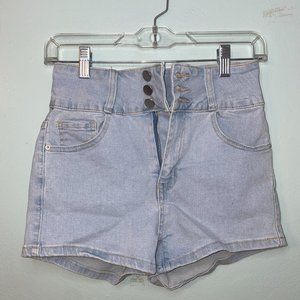 SHEIN Light Blue Denim Shorts